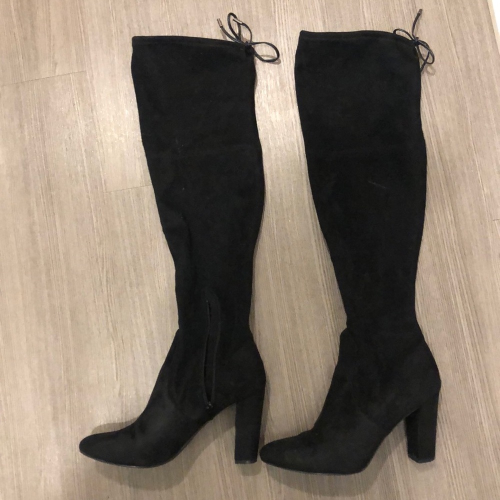 Black over the knee boots